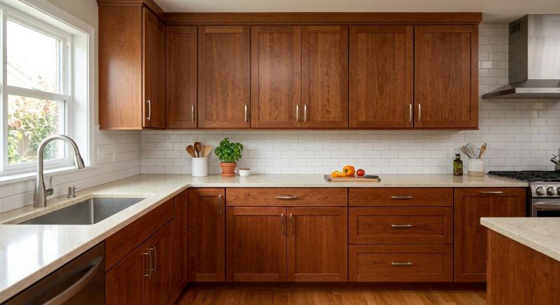 Cherry Cabinet Refacing in Austin, TX