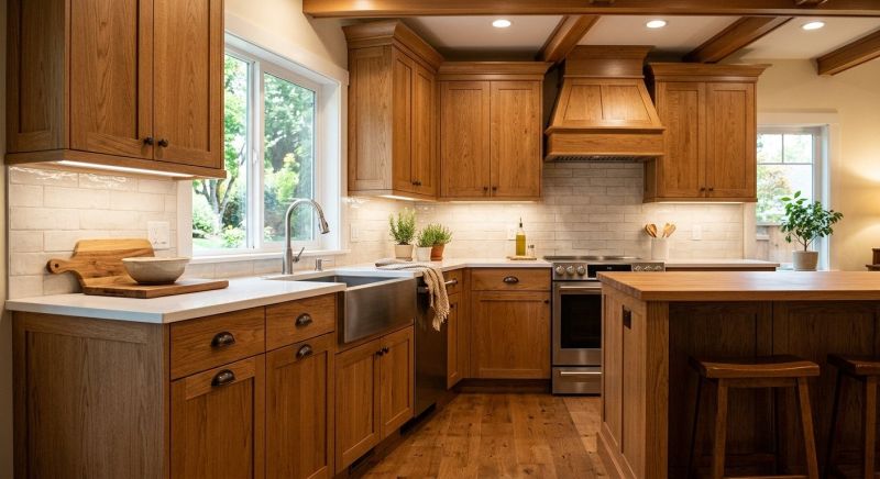Oak Cabinet Remodeling in Bloomington, IN